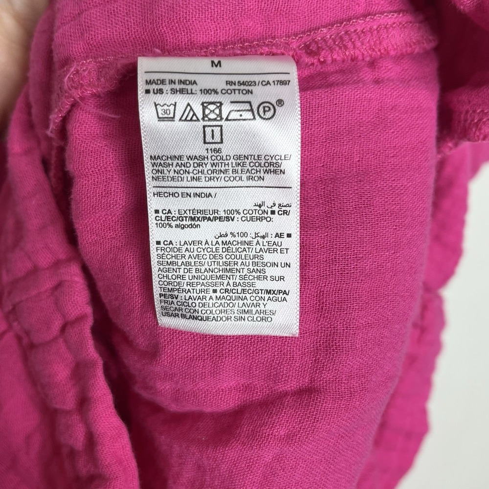Old Navy Gauze Romper Pink Womens Size M Travel Beach Resort Vacation Cotton - Picture 8 of 8